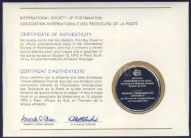 Dél-Afrika 1975. "Afrikai nyelv" a Postamesterek gondozásában kiadott Ag emlékérem 20g érm...