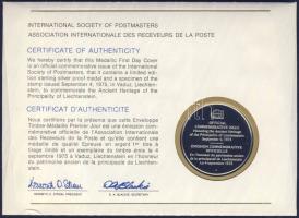 Liechtenstein 1975. "Ősi örökség" a Postamesterek gondozásában kiadott Ag emlékérem 20g ér...