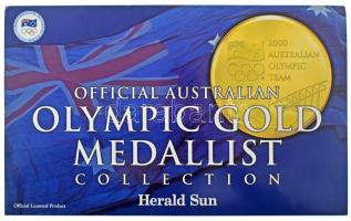 Ausztrália 2000. "Olimpiai aranyaink" aranyozott, ezüstözött fényképes emlékérem szett kar...