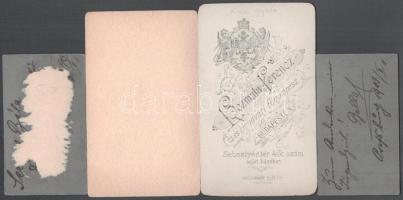 cca 1880-1910 Vegyes keményhátú fotó tétel, 10,5×6,5 és 8×4,5 cm