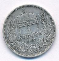 1893KB 1K Ag "Ferenc József" T:VF patina 
Adamo K5