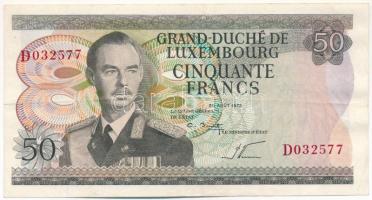 Luxembrug 1972. 50Fr T:F erős papír Luxembourg 1972. 50 Francs C:F strong paper Krause P#55