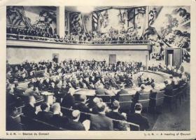 Geneve League of Nations, a meeting of Council (EB)