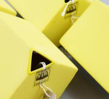 ASA Selection 6 darabos sárga design posztmodern váza szett. Újszerű, jelzett, 9,5x7,5x9 cm