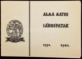 1981 Alma Mater Sárospatak 1531-1981. Emlékkiadvány a Sárospataki Református Kollégium alapításának 450. évfordulójára. A metszeteket készítette: Imre Lajos. 10 db fametszettel (komplett). Kiadói papírborítóban, 14,5x20,5 cm.