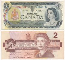 Kanada 1973. 1$ + 1986. 2$ T:F Canada 1973. 1 Dollar + 1986. 2 Dollars C:F Krause P#85,P#94