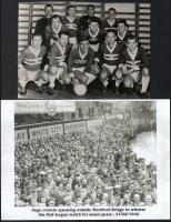 Budapest-Honvéd futballcsapatáról készült fotók, 3 db, rajta: Bozsik, Nógrádi, Tichy, Kotász, Komora...