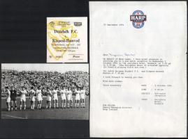 Budapest-Honvéd futballcsapatáról készült fotók, 3 db, rajta: Bozsik, Nógrádi, Tichy, Kotász, Komora...