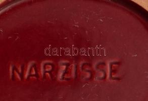 Narzisse art deco mázas kerámia kínáló, jelzett, 27x18 cm