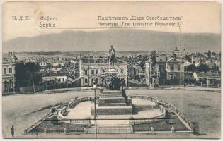 1910 Sofia, Sophia, Sofiya; Monument Tzar Liberateur Alexander II. leporellocard with 10 pictures (EK)