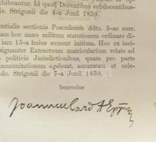 1859 Az Esztergomi egyházmegye Scitovszky hercegprímás körlevelei 3 db, összesen 16 oldalon, iskolai...