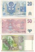 Csehország 1994. 20K + 1997. 50K + Szlovákia 2004. 20K T:F,AU
Czechia 1994. 20 Korun + 1997. 50 Kor...