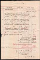 1900 bars-verebélyi róm. kath templom belső asztalos munkáinak költségvetése. Horváth és Pintér aszt...