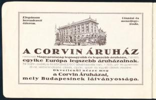 cca 1930 Budapest, Királyi Palota prospektusa, képekkel illusztrált, reklámhirdetésekkel, pl. Corvin...
