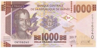 Guinea 2017. 1000Fr T:UNC Guinea 2017. 1000 Francs C:UNC Adamo P#48