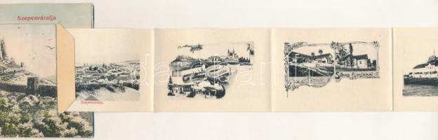 Szepesváralja, Spisské Podhradie, Kirchdrauf; Szepes vára. leporellólap 10 képpel, kastélyokkal. Sax...