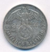 Német Harmadik Birodalom 1937A 2M Ag "Hindenburg" T:XF patina 
German Third Reich 1937A 2...