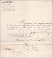 1873 A Tiszavidéki vasút főigazgatóságának vonatmálházó részére adott fizetésemelésről szóló értesít...