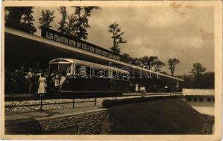 1951 Budapest II. Hűvösvölgy, Úttörő vasútállomás, vonat. Művészeti Alkotások (fl)