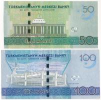 Türkmenisztán 2014. 50M + 2017. 100M "5. Ázsiai Beltéri és harci játékok" T:F szép papír T...