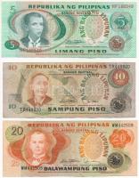 Fülöp-szigetek DN (1978-1985) 5P + 10P + 20P T:F Philippines ND (1978-1985) 5 Piso + 10 Piso + 20 Piso C:F