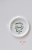 cca 1950, Thomas aranyozott leveskínáló tál, jelzett, minimális kopással, 27x14 cm