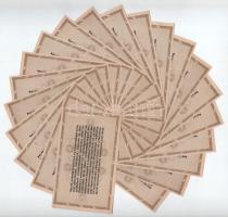 1946. 10.000AP (21x) sorszámkövetők, vízjeles papíron "D39 88.355 - D39 88.375" T:AU
Adam...