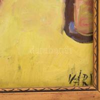 Vári jelzéssel: Csendélet. Olaj, vászon. Dekoratív fakeretben. 54x41 cm