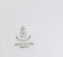 Német mid-century aranyozott és ezüstözött leveskínáló pár. Jelzett, minimális kopással, 24x15 cm