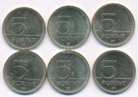 2021. 5Ft Cu-Ni-Zn "75 éves a Forint" (6xklf) teljes sor! T:AU,XF