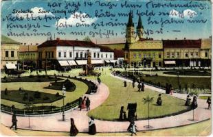 1918 Szabadka, Subotica; Szent István tér, üzletek / square, shops (EB)