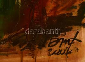 Rubint Ávrahám Péter (1958-): Ülő női akt, 2005. Vegyes technika, nyomat, karton, jelzett, 124×85 cm...