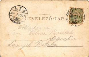 1905 Máriaradna, Mária-Radna, Radna (Lippa, Lipova); Kegytemplom, körmenet. Fischer G. kiadása / pil...