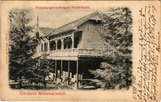 1901 Gyertyánliget, Polyana-Gyertyánliget, Kabola Polyána, Kobyletska Poliana (Máramaros, Maramures); fürdő. Berger Miksa kiadása / spa (EK)