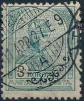 1900 Turul 3K bélyeg &quot;a&quot; számvízjelállással (5.500)