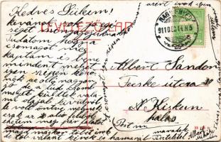 1911 Nagyenyed, Aiud; MÁV (Magyar Királyi Államvasutak) talpfa telítő telepe, iparvasút. W.L. Bp. 60...