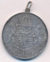 Svédország 1976. 50K Ag "XVI. Károly Gusztáv és Szilvia esküvője" füllel T:XF patina Swede...