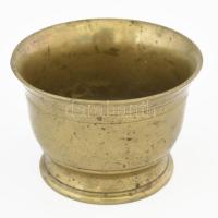 Mozsár. cca 18-19.sz., bronz, d: 9,5 cm, m: 6,5 cm