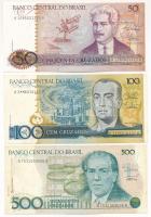 Brazília DN(1986-1988) 50C + DN(1986-1988) 100C + DN(1986-1988) 500C T:UNC,AU Brasil ND(1986-1988) 50 Cruzados + ND(1986-1988) 100 Cruzados + ND(1986-1988) 500 Cruzados C:UNC,AU P#212, P#211, P#210