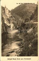 Aranyosfő, Scarisoara; Ariesul langa drum spre Scarisoara. Foto Bach No. 119. 1929. / Aranyos folyó / riverside