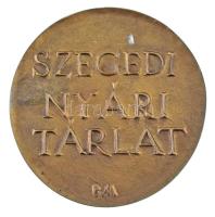 Borsos Miklós (1906-1990) DN "Sellő / Szegedi Nyári Tárlat" kétoldalas, öntött bronz emlék...