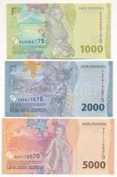 Indonézia 2022. 1000R + 2000R + 5000R T:UNC-AU
Indonesia 2022. 1000 Rupiah + 2000 Rupiah + 5000 Rup...