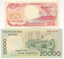 Indonézia 1992. 100R + 1998. 20.000R T:AU,XF
Indonesia 1992. 100 Rupiah + 1998. 20.000 Rupiah C:AU,...