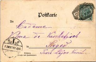 1900 Hartberg, Gruss aus Brühl. Art Nouveau (EK)