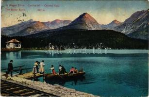 Tátra, Magas-Tátra, Vysoké Tatry; Csorba-tó, GIZELLA csónak / Csorba-See / Strbské pleso / lake, rowing boat (EM)