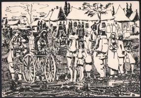 Durkó Gábor (1916-2003), össz. 11 db mű: Városképek és utcarészletek (Jeruzsálem, Jaffa, Hollóháza, ...