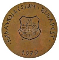 1979. "Bethlen Gábor 1580-1629 / Ráday Kollégium Budapest 1979" kétoldalas bronz plakett (...