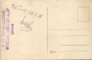 1918 Dél-Tirol, első világháborús osztrák-magyar katonai tábor, hadosztályparancsnok úr szemléje. A ...