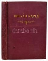 cca 1964-1974 Brigádnapló, "Béke" villanyszerelő brigád, sok bejegyzéssel, beragasztott ké...
