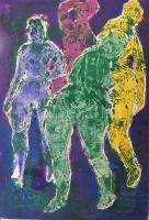 Durkó Gábor (1916-2003), össz. 7 db mű: Álló női akt, portrék, városképek és utcarészletek. Klf. tec...